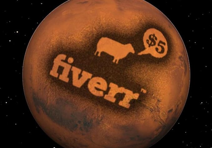 spray your message or logo on mars and flyby past it