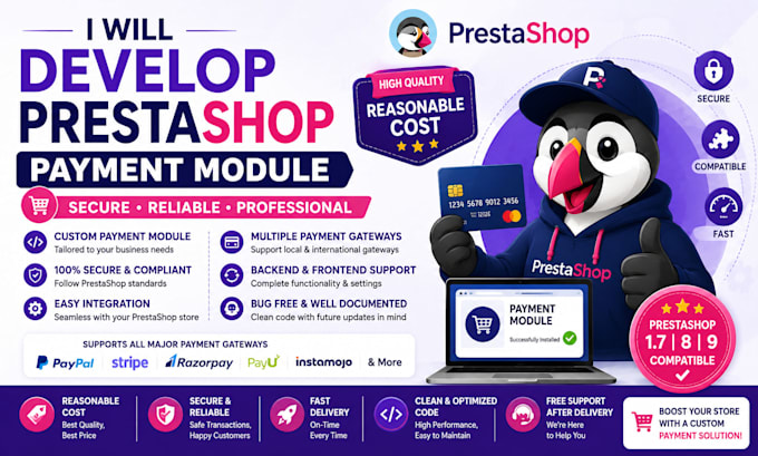 develop prestashop payment module in reasonable cost