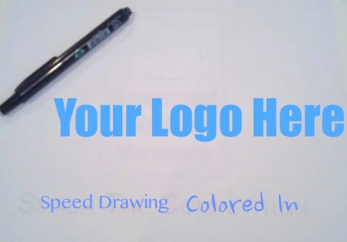 speed draw your logo and color it in