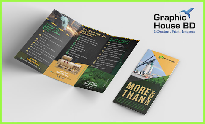 create tri fold brochure design indesign print ready