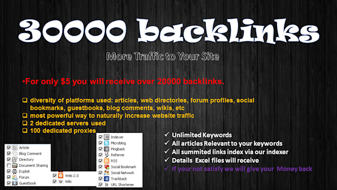 skyrocket your google rankings with 30k backlinks