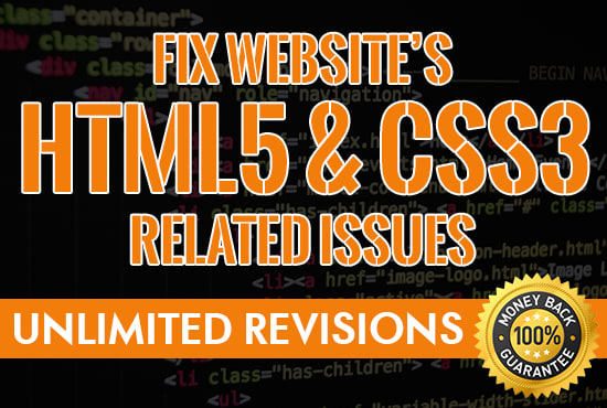 Fix your html and css issues by Dynamic_hingora | Fiverr