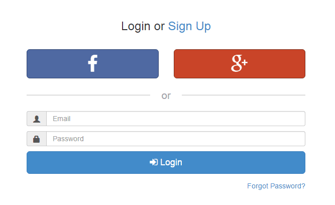 add login with facebook, google, linkedin and twitter