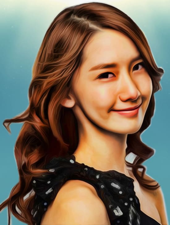makes your 2 pictures into oil digital painting style