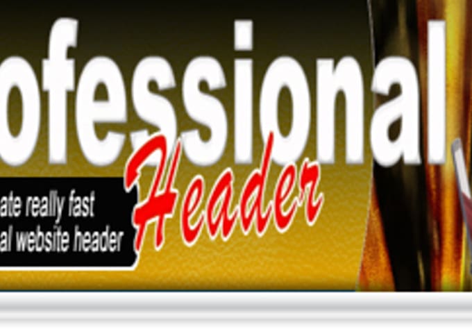 create really fast a professional website header