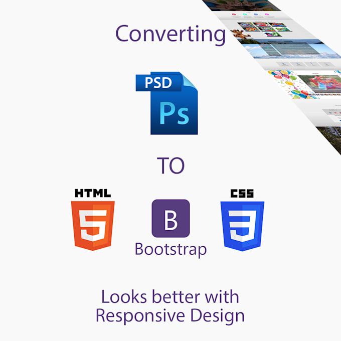 Convert your psd file to html using bootstrap by Jackvery | Fiverr