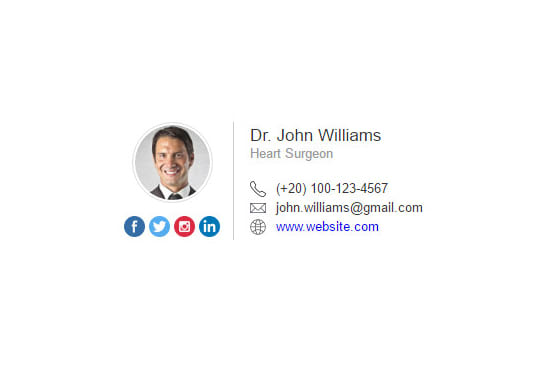 create a professional and elegant HTML email signature