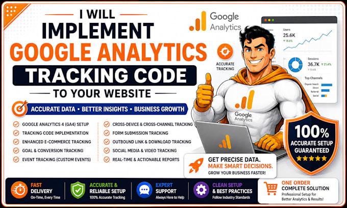 implement google analytics tracking code to website
