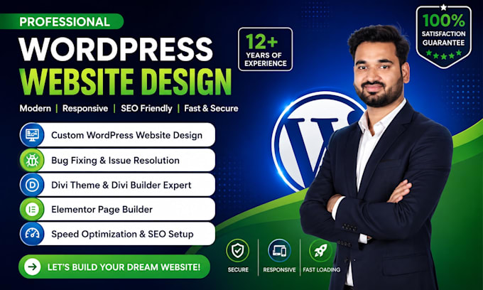 design a wordpress website or fix issues