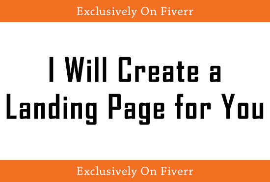 create a landing page for you