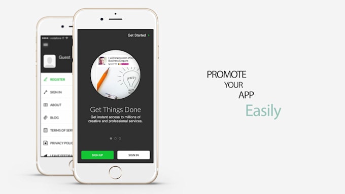 do an iPhone 6s app promotional iOS NEW