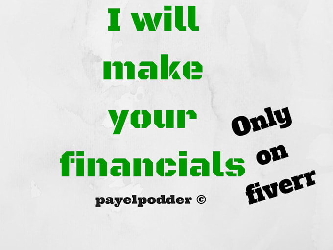make proforma financial forecast or projections