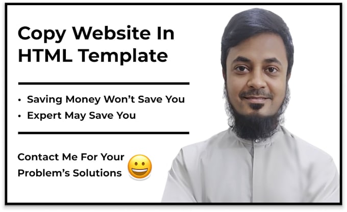 Copy website in html template by Shakirahmad86 | Fiverr
