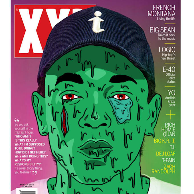 create a grime dripping portrait