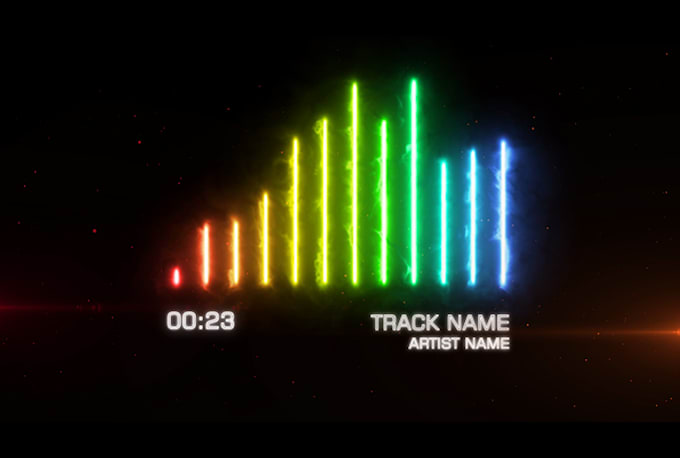 create music visualization with light saber effect