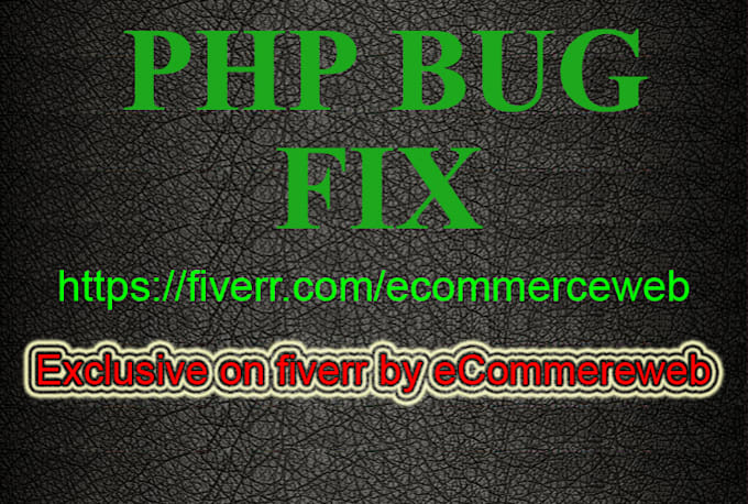 fix one error or bug in PHP