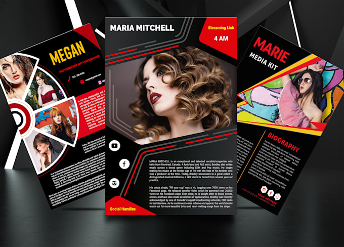 design a professional one sheet, media kit, press kit, epk