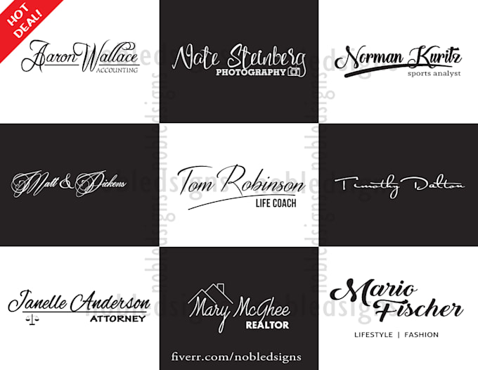 create 3 PREMIUM Signature logo with Source Files