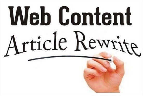 manually rewrite any article or blog post
