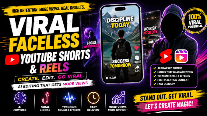 create viral faceless youtube shorts and reels with ai editing