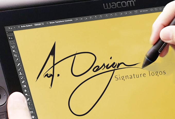 make real handwritten signature logo, handmade design