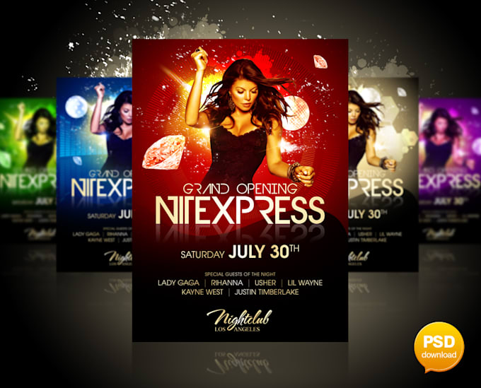 design festive event promotional artwork design