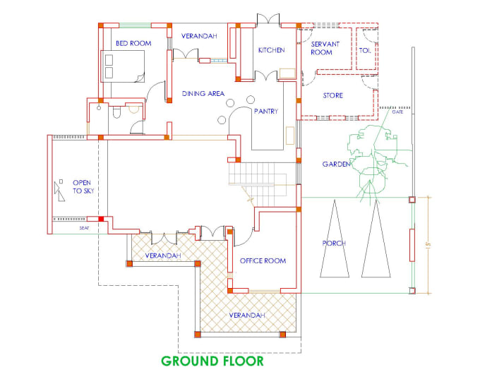 create floor plans in auto cad from sketches, image or pdf