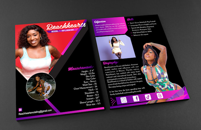 design a pitch deck, media press kit, epk, model portfolio, company profile