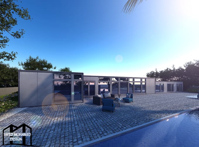 make 3d architectural home by 3d max