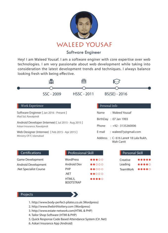 Design A Cv For You By Waleed7y