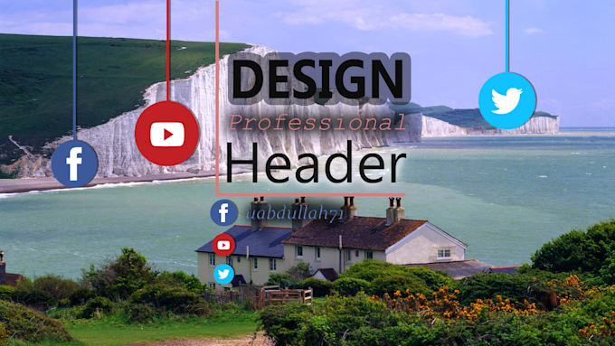 create a professional web banner, footer and fb cover