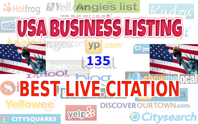 manually create 135 live USA listing for local business