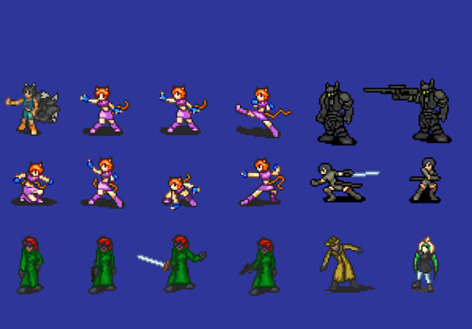 create a pixel art character