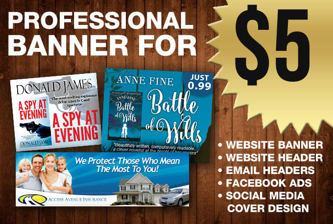 do a professional website banner or header