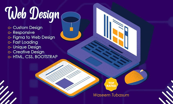 Design website in html, css, bootstrap, responsive website by ...