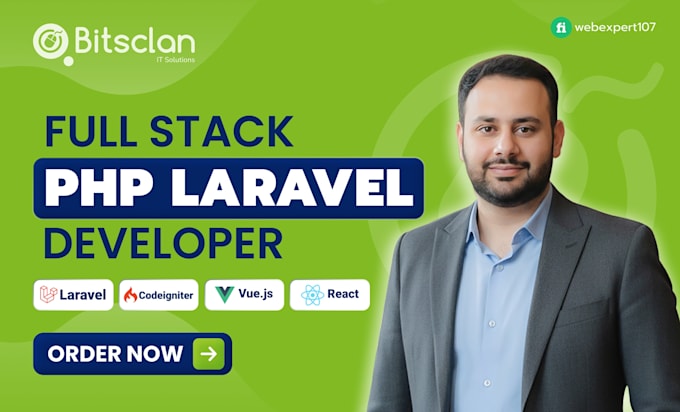 full stack PHP laravel developer for custom website, web app and CRM development