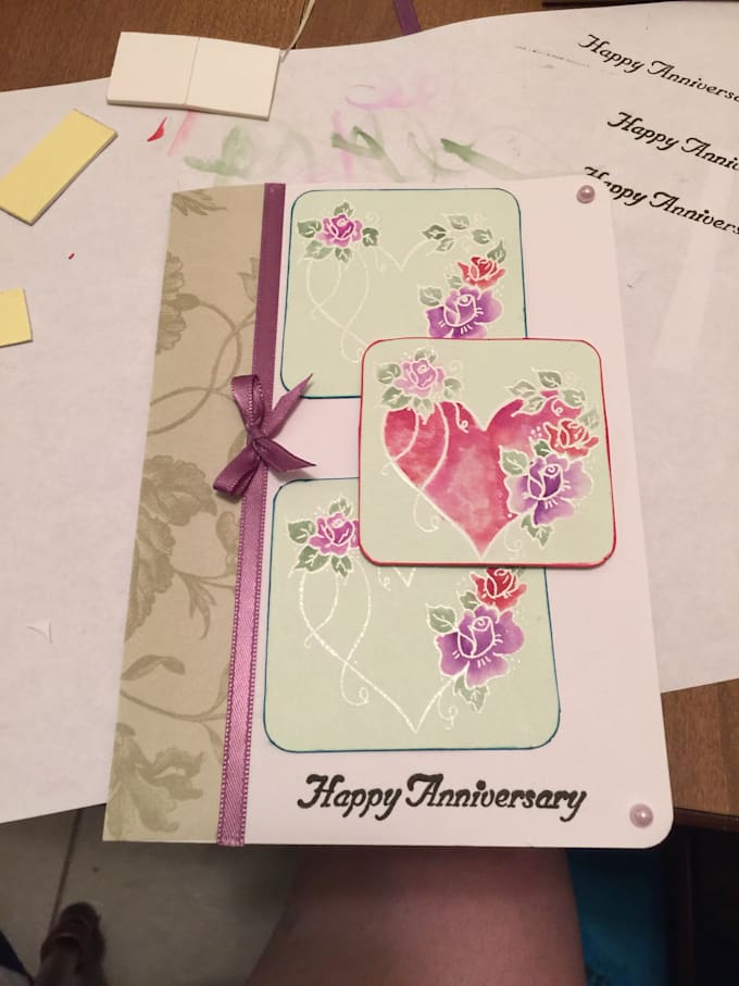 send out a hand stamped card