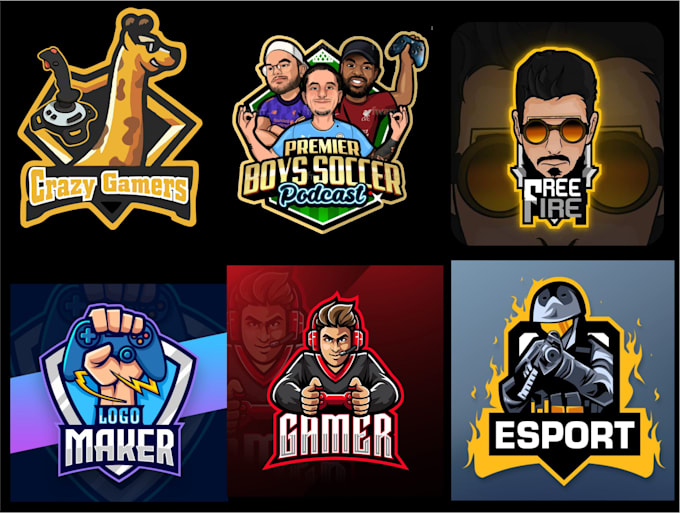 design twitch, youtube, gaming logo