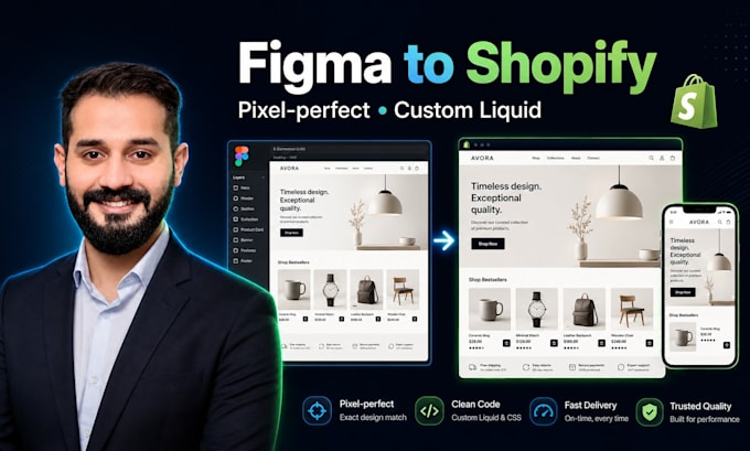 convert figma to shopify website with custom liquid development
