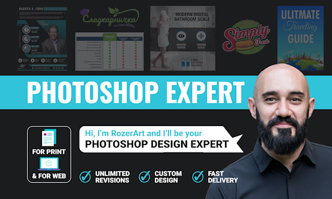 be your photoshop graphic design expert