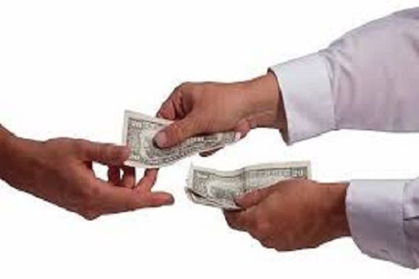 gratefully accept your bonus or tip for a job well done