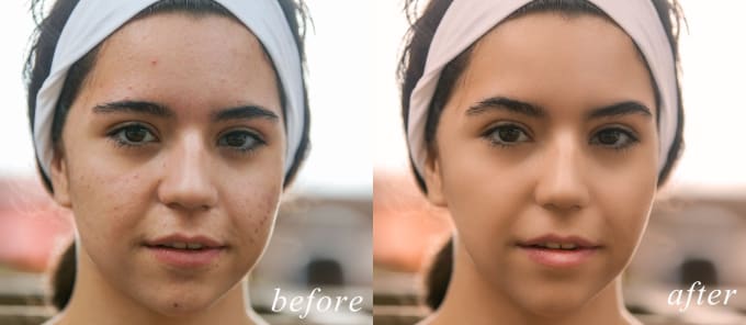 create face retouch on your self portrait