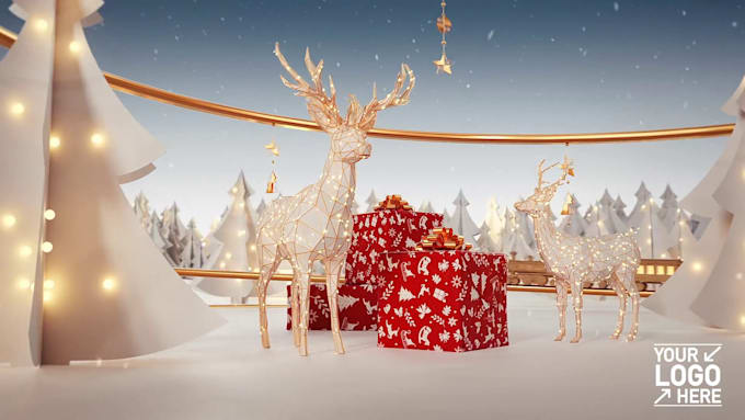 make a glittering happy new year video with your logo