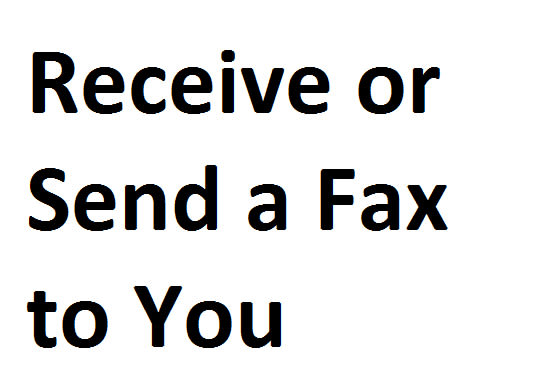 receive or send a fax to you online