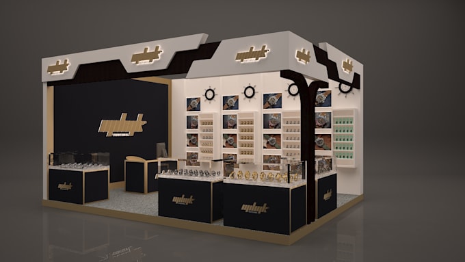 create 3d exhibition booth, stall and venue