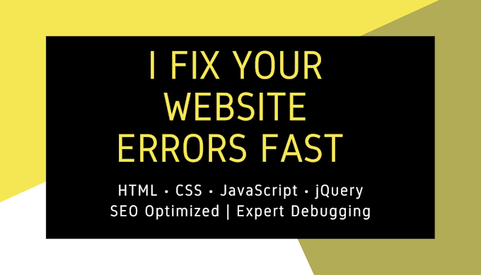 fix your website errors fast, expert debugging