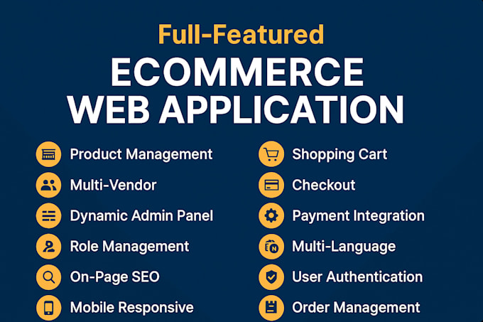 develop a full ecommerce web application with multi vendor and admin