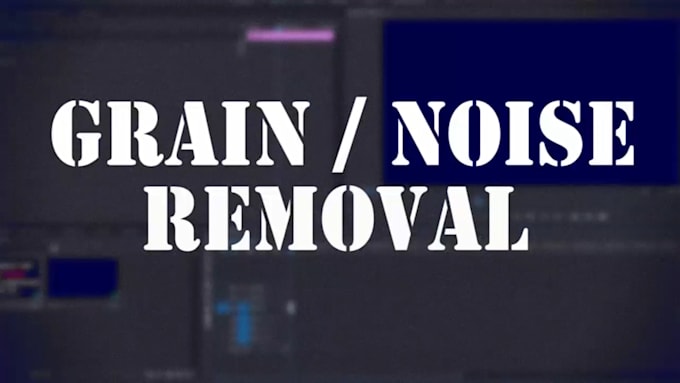remove grain, noise or flicker out of your videos