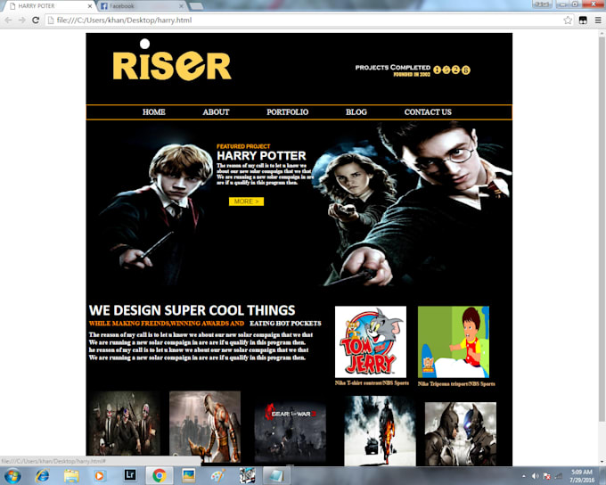make a responsive website for the company