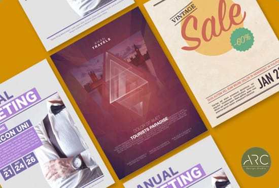 design a clean and minimalist flyer, brochure, poster